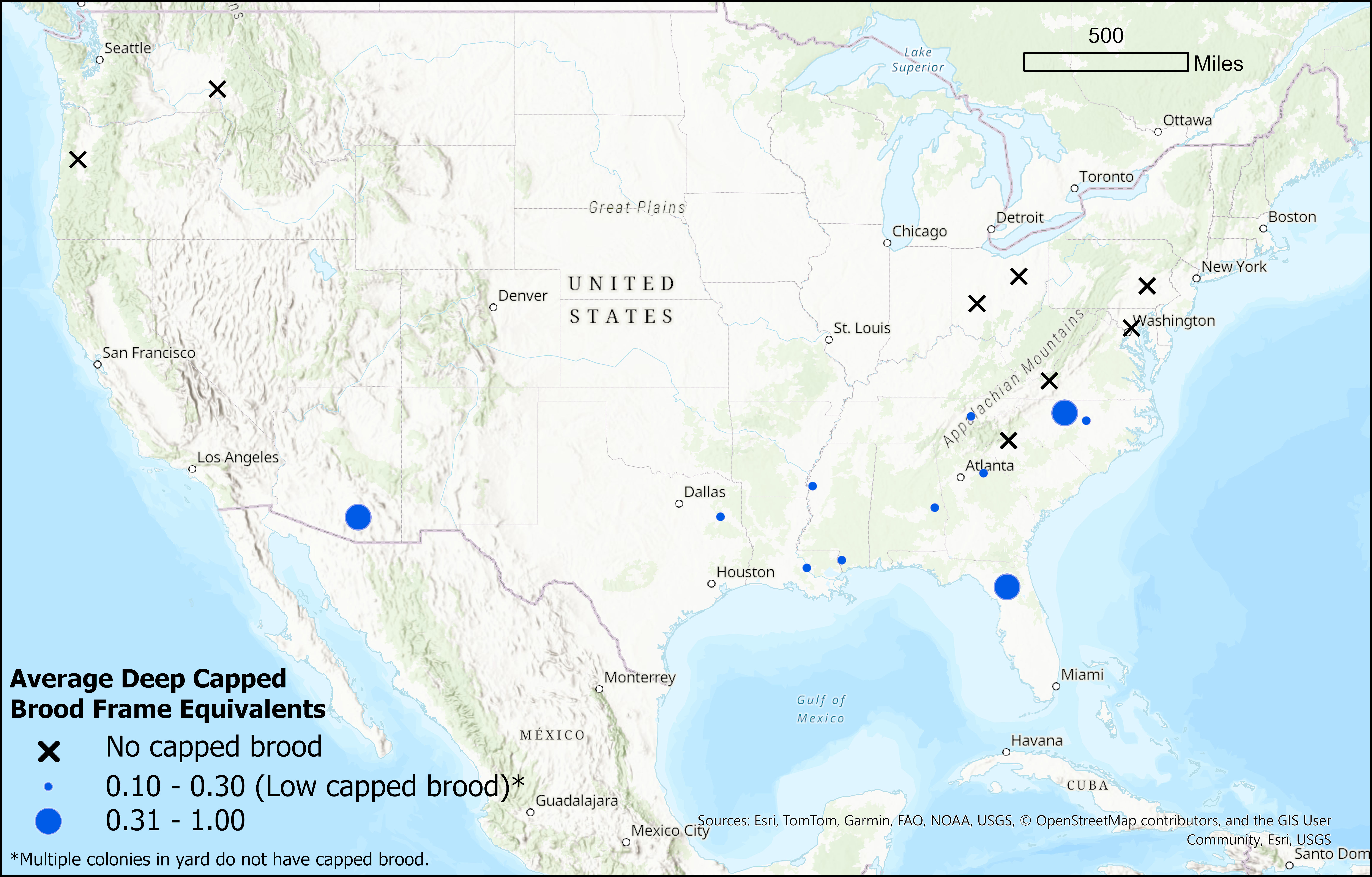 Winter brood monitoring map from December 3, 2025