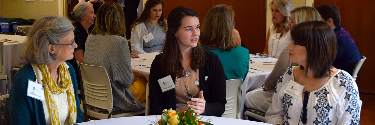 Women in Ag talking at an Auburn, Alabama Southern Luncheon