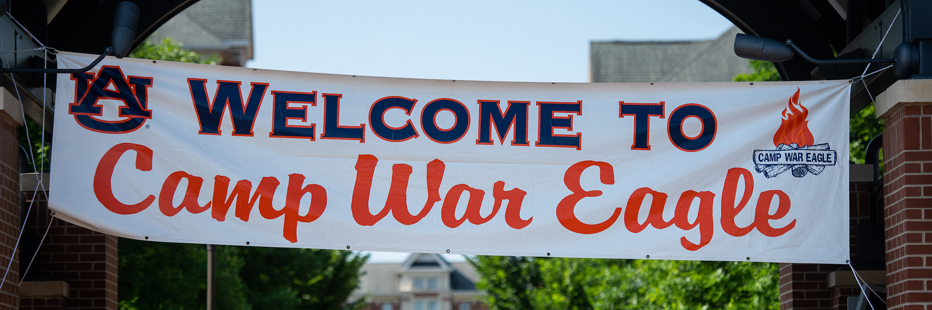 Camp War Eagle welcome banner
