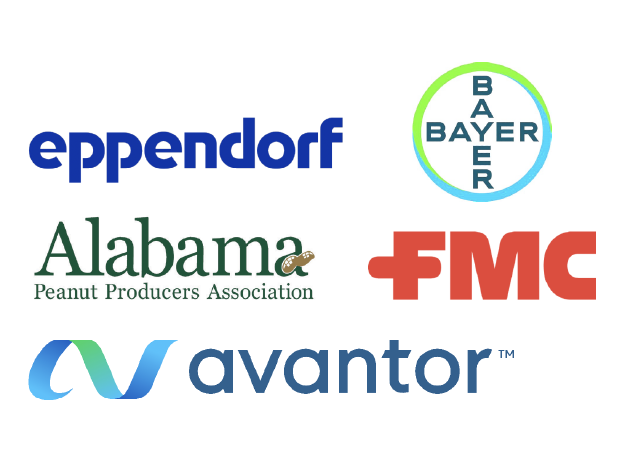Eppendorf, Alabama Peanut Producers, Bayer, FMC, and Avantor logos